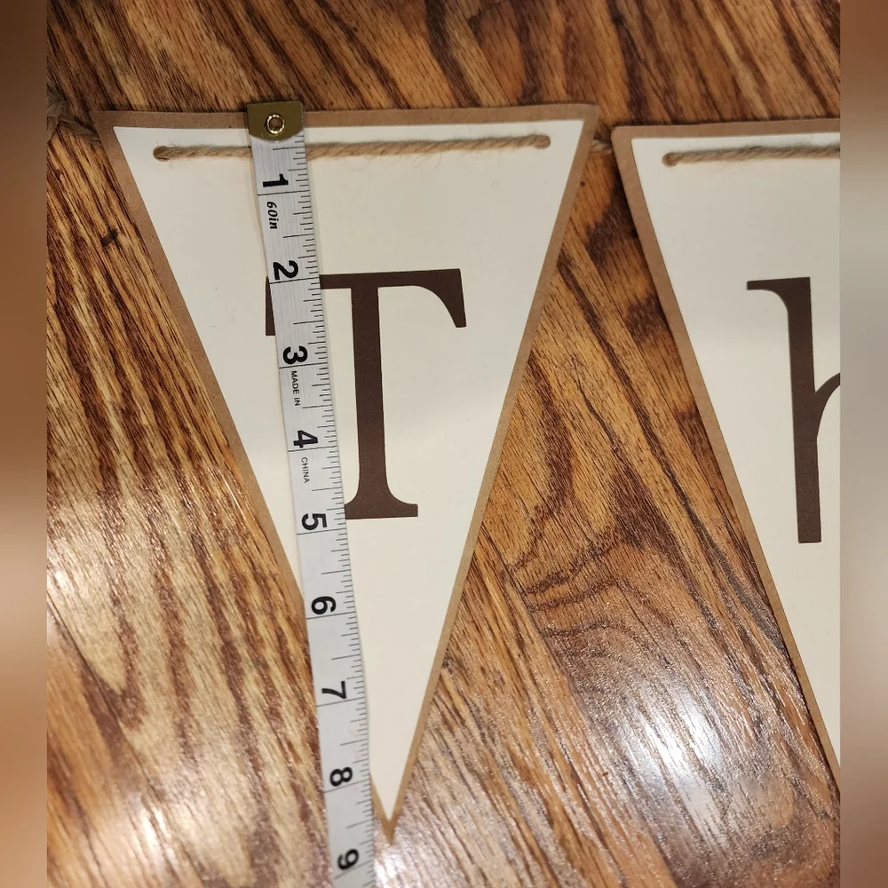 Thankful Banner with Jute String